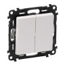 Переключатель двухклавишный Legrand Valena Life белый 752408