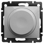 Светорегулятор Legrand Valena Classic поворотный 5-300 Вт, алюминий 770263