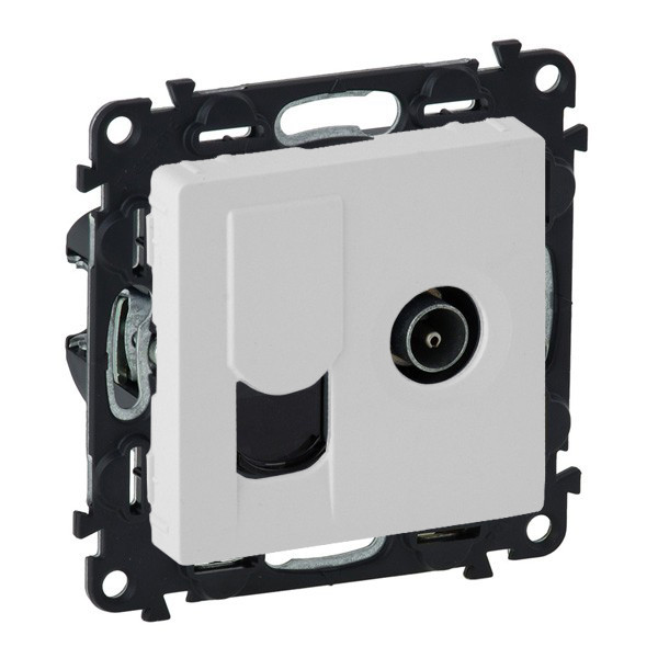 Розетка TV+RJ-45 Legrand Valena Life белая 753055+754830