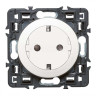 Силовая розетка Legrand Celiane 2K+3 с плоской лицевой панелью, белая 067166