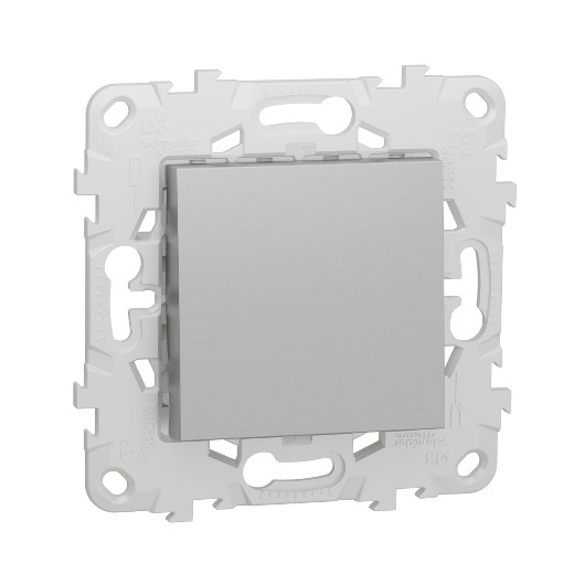 Выключатель одноклавишный Schneider Electric Unica New алюминий