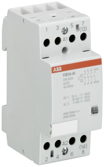 Модульный контактор ABB ESB-25-40 24А 220B AC/DC