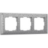 Рамка Werkel Antik на 3 поста матовый хром WL07-Frame-03 4690389145681