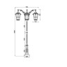 Садово-парковый светильник Outdoor O413FL-03BZ