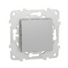 Переключатель одноклавишный проходной Schneider Electric Unica New алюминий