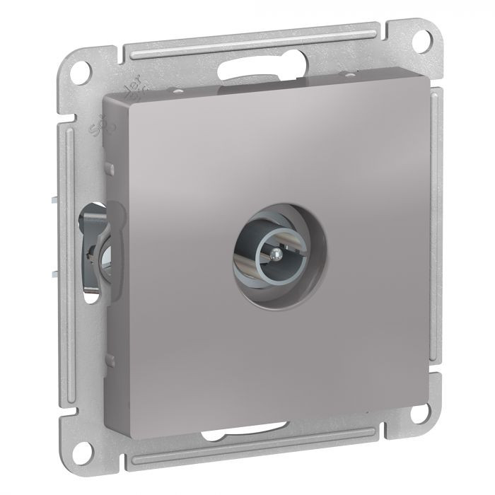 Розетка TV Schneider Electric Atlas Design оконечная, алюминий