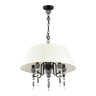 4896/5A MODERN ODL_EX23 163 черный матов./серый/молочный металл/керамика/ткань Люстра E14 5*40W SOCHI