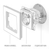 Розетка Werkel с заземлением, шторками и USBх2 серебряный WL06-SKGS-USBx2-IP20 4690389073212