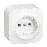 Розетка силовая Legrand Quteo 2К без заземления, белая 782210