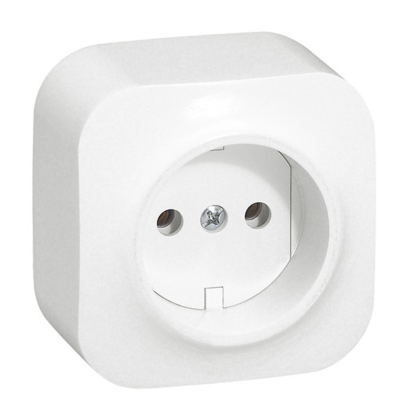 Розетка силовая Legrand Quteo 2К без заземления, белая 782210
