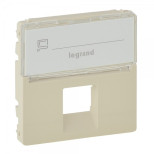 Лицевая панель Legrand Valena Life для розеток RJ-45 с держателем маркировки, слоновая кость 755471