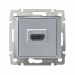 Розетка HDMI Legrand Valena Classic для аудио/видеоустройств, алюминий 770285
