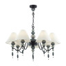 4896/7 MODERN ODL_EX23 161 черный матов./серый/молочный металл/керамика/ткань Люстра E14 7*40W SOCHI