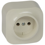 Розетка силовая Legrand Quteo 2К без заземления, слоновая кость 782240