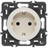Розетка силовая Legrand Celiane 2K+3 со шторками, слоновая кость 067153+066227+080251