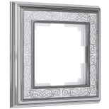 Рамка Werkel Palacio Gracia на 1 пост хром/белый WL77-Frame-01 4690389126031