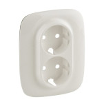 Лицевая панель Legrand Valena Allure для двойных розеток 2К+З, жемчуг 754959