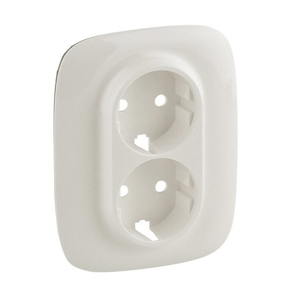 Лицевая панель Legrand Valena Allure для двойных розеток 2К+З, жемчуг 754959