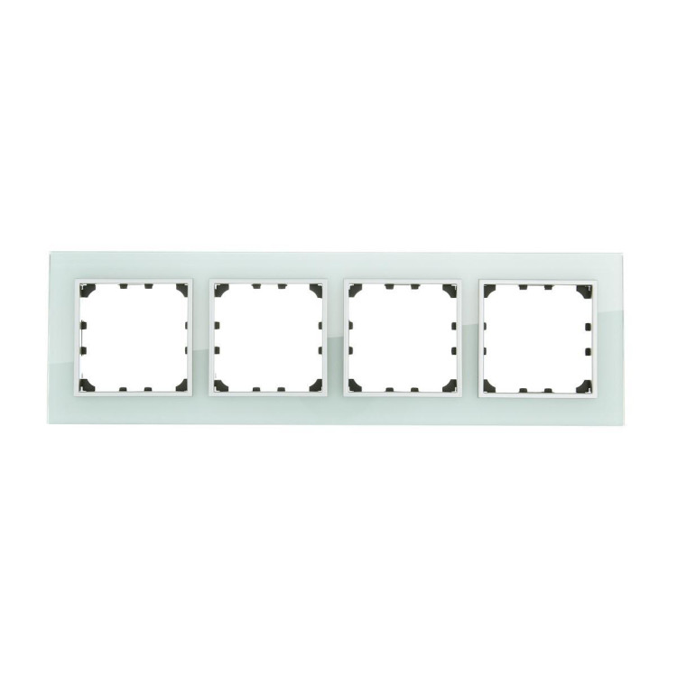 Рамка LK Studio 4-постовая из натурального светлого стекла LK60 864411-1