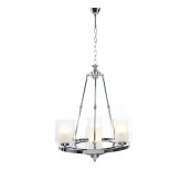 Подвесная люстра Lumina Deco Santini LDP 1220-4 CHR+WT Подвесная люстра Lumina Deco Santini LDP 1220-4 CHR+WT