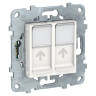 Розетка двойная Schneider Electric Unica New RJ-45 кат. 6, белая