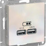 Зарядное устройство USB Schneider Electric Atlas Design жемчуг