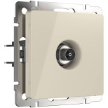 ТВ-розетка Werkel проходная слоновая кость WL03-TV-2W-ivory 4690389073489