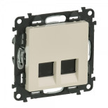 Розетка RJ-11+RJ-45 Legrand Valena Life слоновая кость 753032+755421
