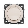 Розетка силовая Legrand Celiane 2K+3 IP44 с крышкой, со шторками, слоновая кость 067153+067827+080251
