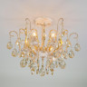  Подвесная люстра Eurosvet 10022/6 белый с золотом/ тонированный хрусталь Strotskis
