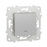 Выключатель одноклавишный Schneider Electric Unica New с подсветкой, алюминий