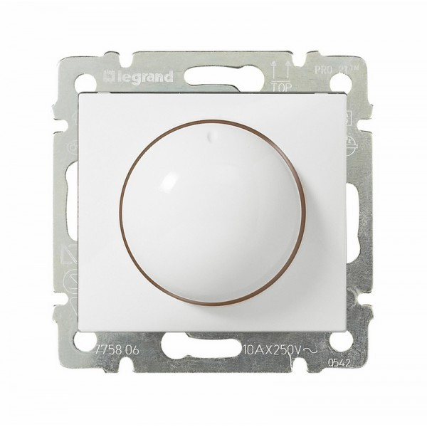 Светорегулятор Legrand Valena Classic поворотный, 40-400 Вт, белый 770061