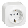 Розетка силовая Legrand Quteo 2K+3 со шторками, белая 782220