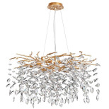 4969/10 HALL ODL24 633 античн.бронза/алюмин./хрусталь Люстра G9 10*40W DELICA