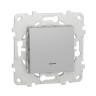 Переключатель одноклавишный Schneider Electric Unica New с подсветкой, алюминий