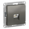 Розетка Schneider Electric Atlas Design RJ-45 кат. 6a, сталь