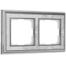 Рамка Werkel Palacio Gracia на 2 поста хром/белый WL77-Frame-02 4690389126062