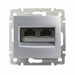 Розетка RJ-45 Legrand Valena Classic UTP 2, алюминий 770243
