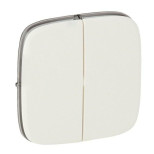 Лицевая панель Legrand Valena Allure для двухклавишных выключателей, жемчуг 755029