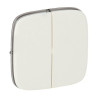 Лицевая панель Legrand Valena Allure для двухклавишных выключателей, жемчуг 755029