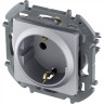 Розетка силовая Legrand Inspiria 2K+3 алюминий, 673722