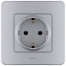 Розетка силовая Legrand Inspiria 2K+3 алюминий, 673722