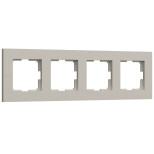 W0042917/ Рамка на 4 поста Slab (дымчатый софт) W0042917