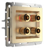 Акустическая розетка Werkel х4 шампань рифленая WL10-AUDIOx4 4690389085192
