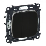 Выключатель трехклавишный Legrand Valena Allure антрацит 752003+755038