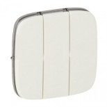 Лицевая панель Legrand Valena Allure для трехклавишных выключателей, жемчуг 755039