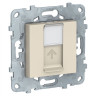 Розетка Schneider Electric Unica New RJ-45 кат. 6, бежевая