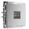 Розетка Werkel Ethernet RJ-45 серебряная рифленая WL09-RJ-45 4690389085062