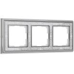 Рамка Werkel Palacio Gracia на 3 поста хром/белый WL77-Frame-03 4690389126093