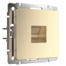 Розетка Werkel Ethernet RJ-45 шампань рифленая WL10-RJ-45 4690389085239